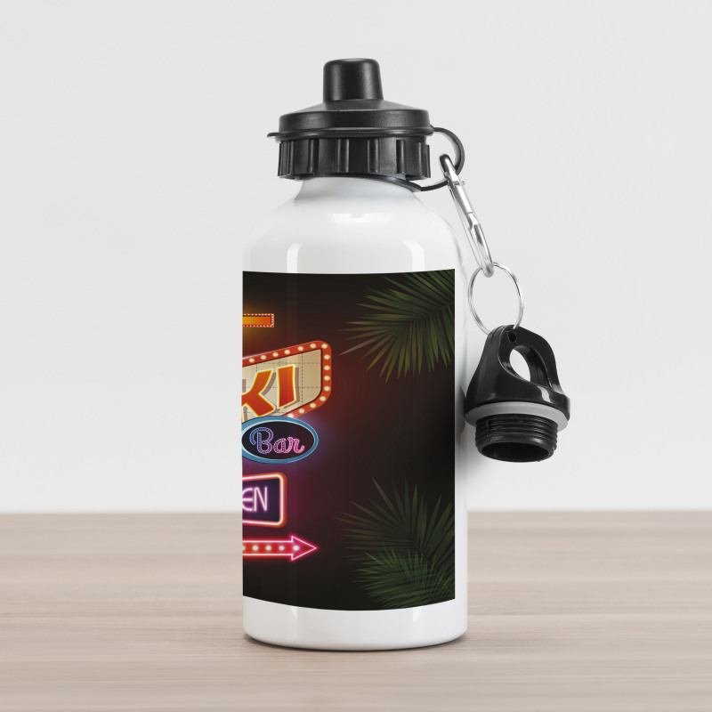 Neon Sign Design Aluminum Water Bottle