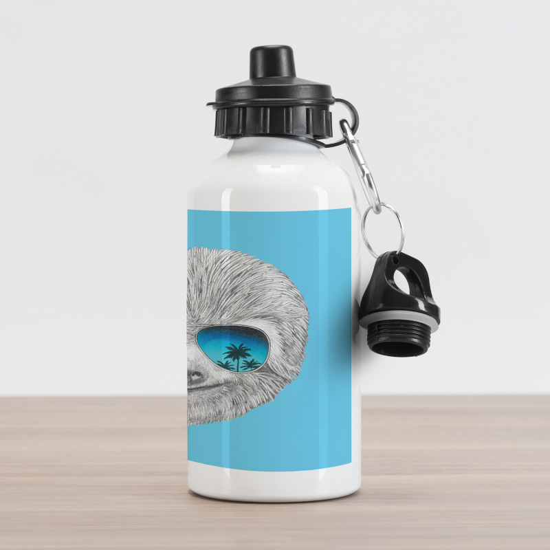 Hawaiian Beach Hipster Aluminum Water Bottle