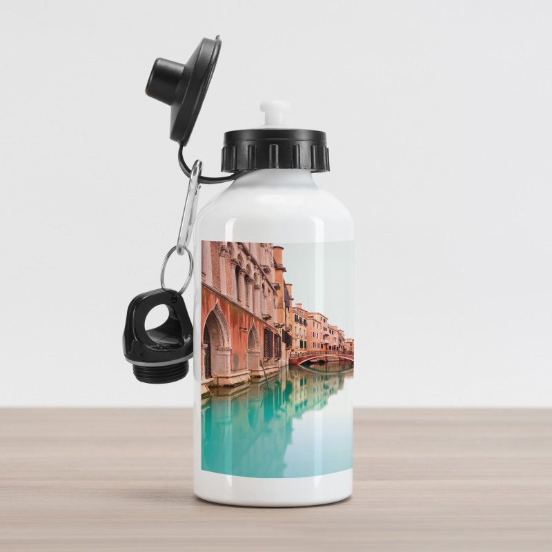 Water Canal Bridge Boat Aluminum Water Bottle