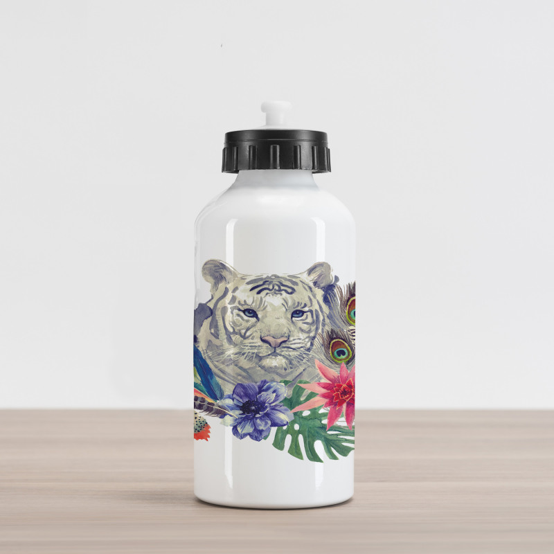 Retro Feline Cat Aluminum Water Bottle