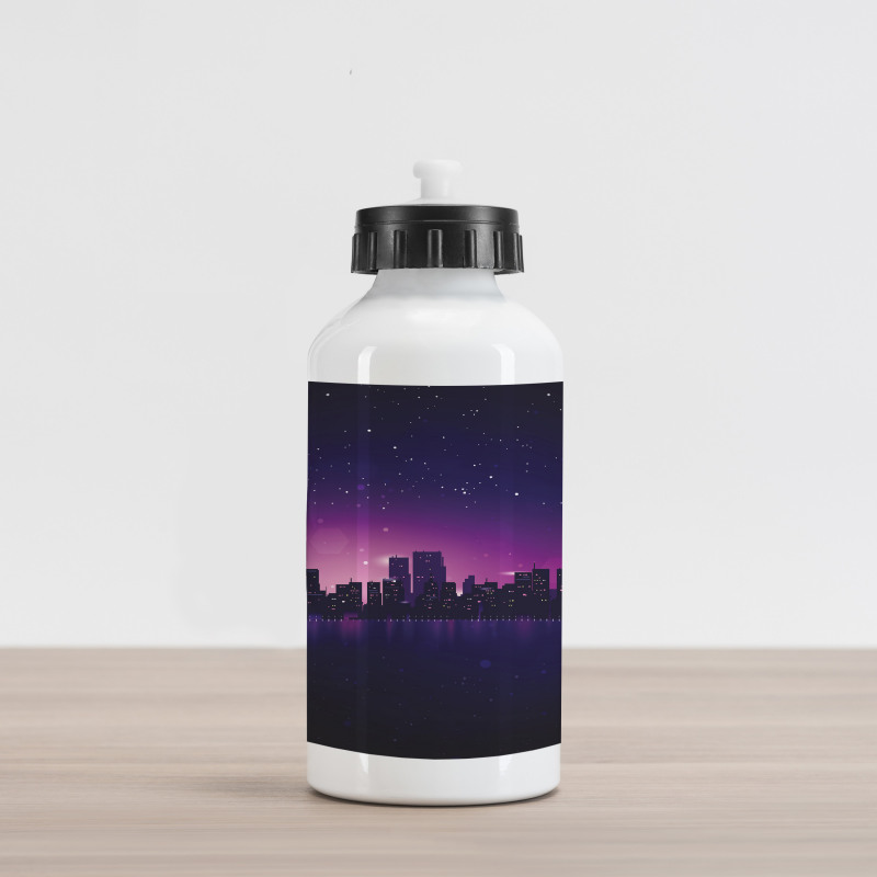 City Skyline Urban Life Aluminum Water Bottle