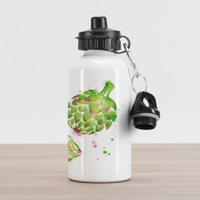 Watercolor Super Food Aluminum Water Bottle