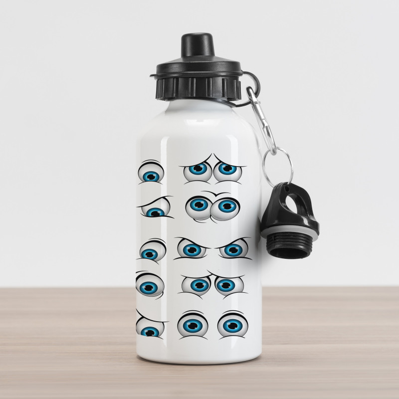 Cartoon Emoticons Funny Aluminum Water Bottle