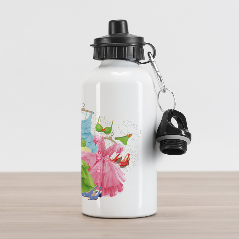 Girl Wardrobe Aluminum Water Bottle