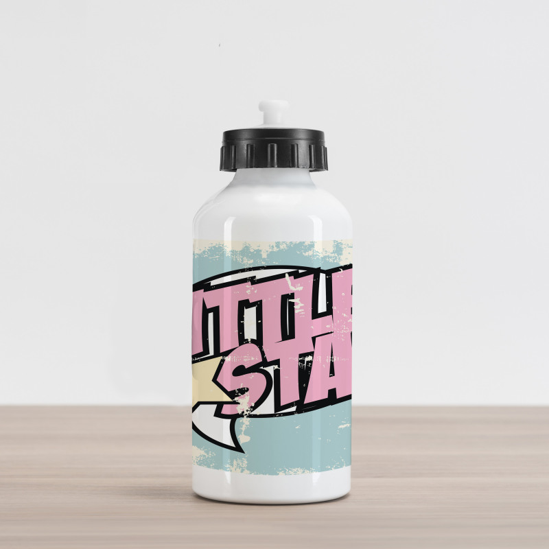 Grunge Retro Star Aluminum Water Bottle