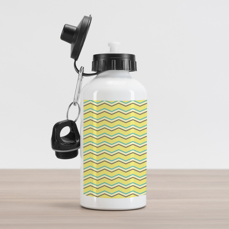 Retro Zigzag Aluminum Water Bottle