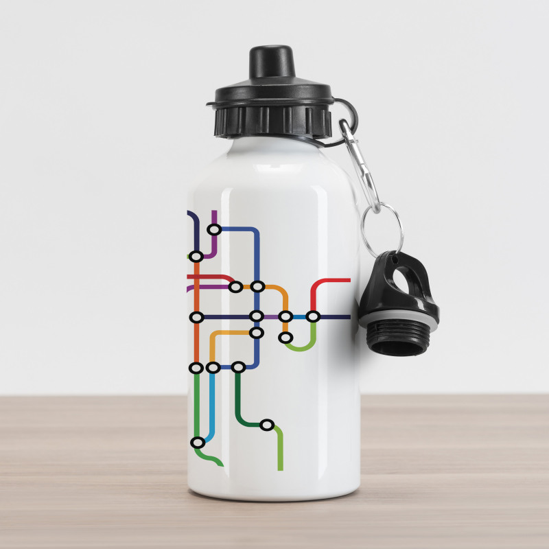 Abstract Colorful Subway Aluminum Water Bottle