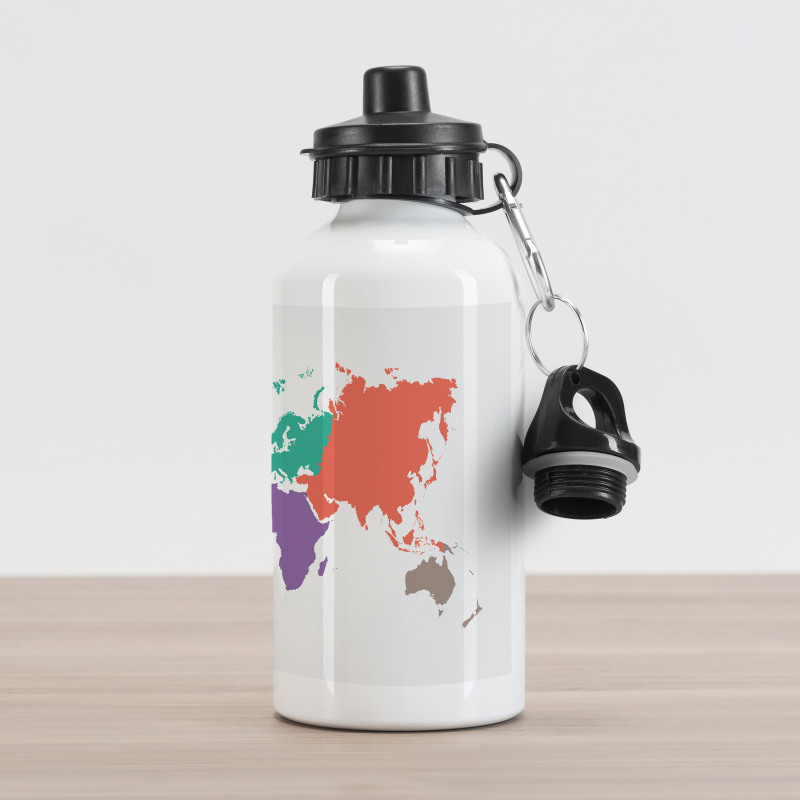 World Global Continents Aluminum Water Bottle