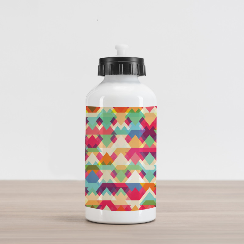 Colorful Triangles Aluminum Water Bottle