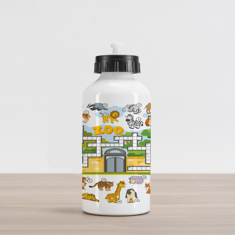 Zoo Theme Aluminum Water Bottle