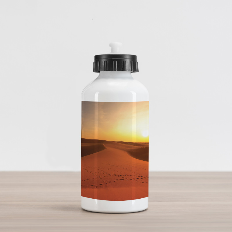 Footprints on Sand Dunes Aluminum Water Bottle