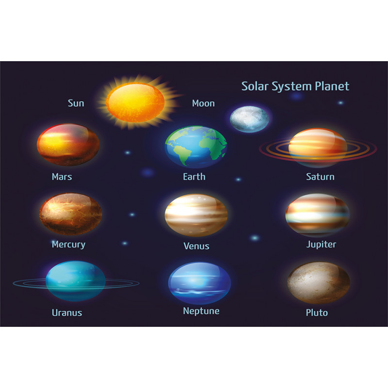 Solar System and Sun Aluminum Water Bottle