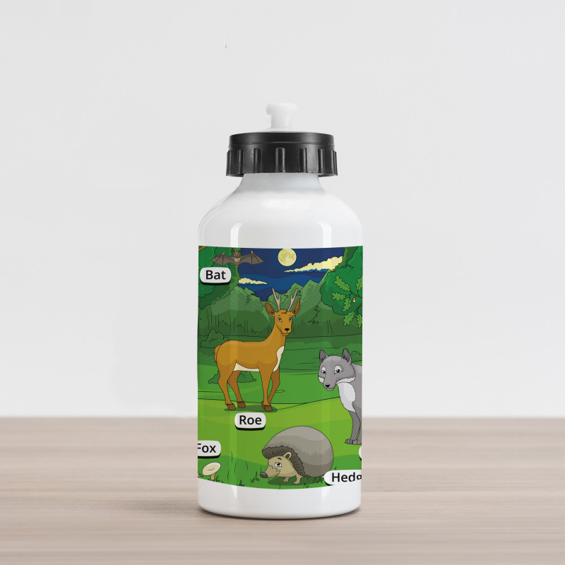 Cartoon Animals Aluminum Water Bottle