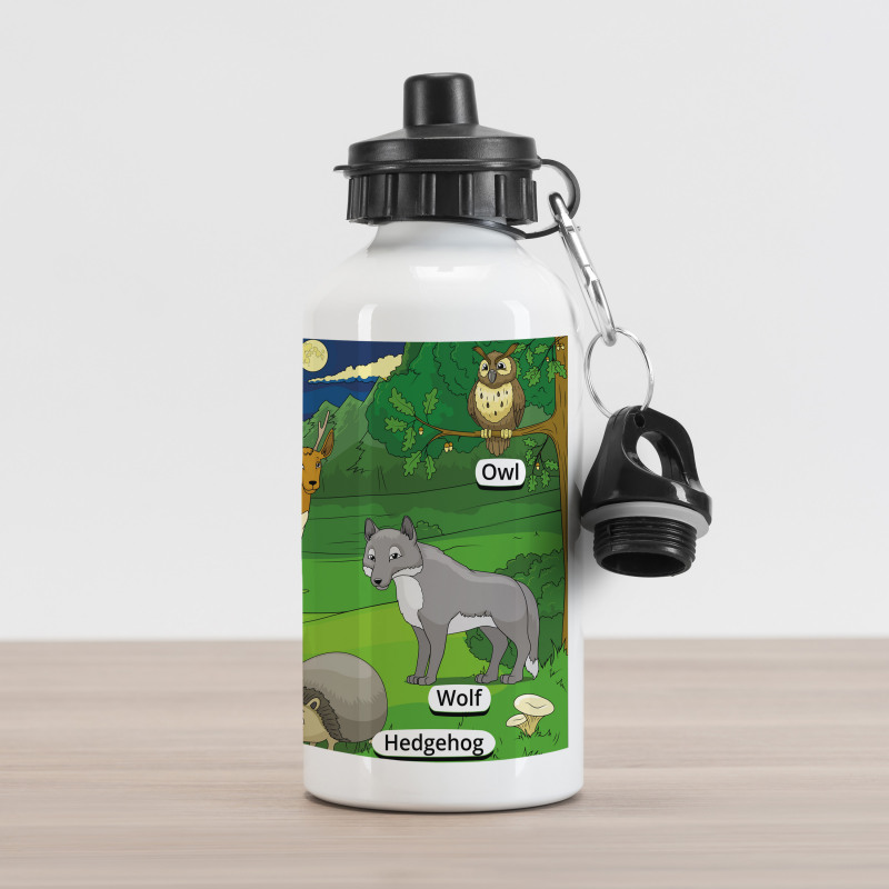 Cartoon Animals Aluminum Water Bottle