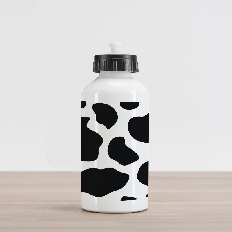 White Cow Hide Barn Aluminum Water Bottle