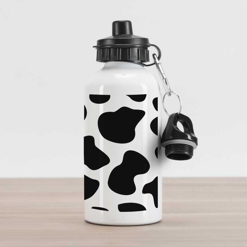 White Cow Hide Barn Aluminum Water Bottle