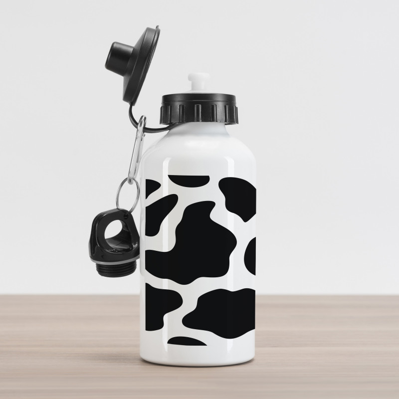 White Cow Hide Barn Aluminum Water Bottle