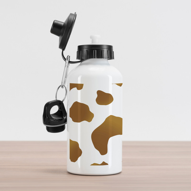 Brown Spots on Cow Aluminum Water Bottle