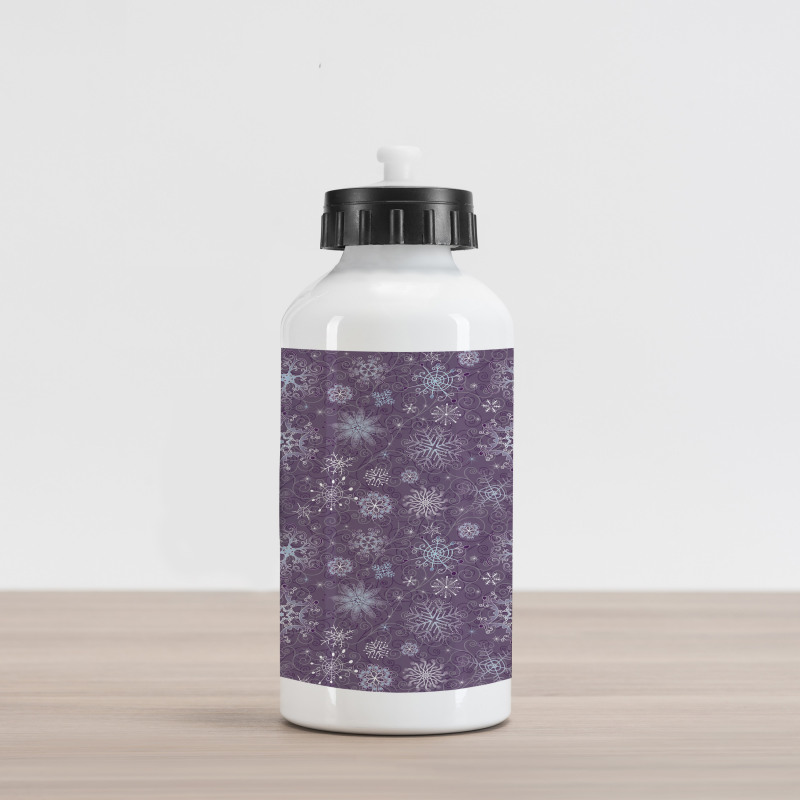 Xmas Snowflakes Floral Aluminum Water Bottle