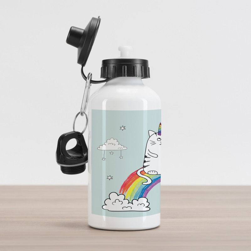 Rainbow Words Art Aluminum Water Bottle