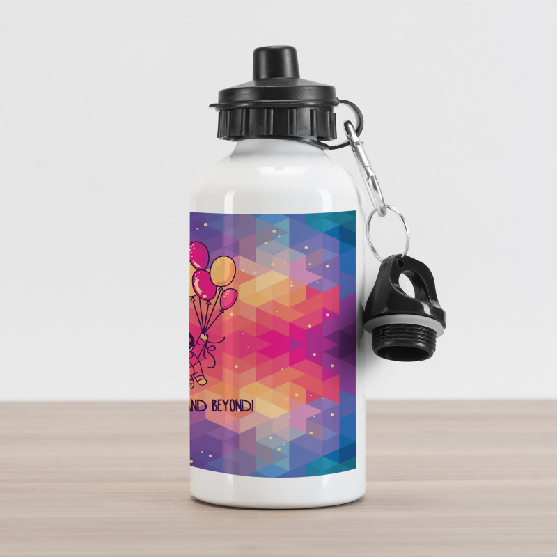 Doodle Space Man Aluminum Water Bottle