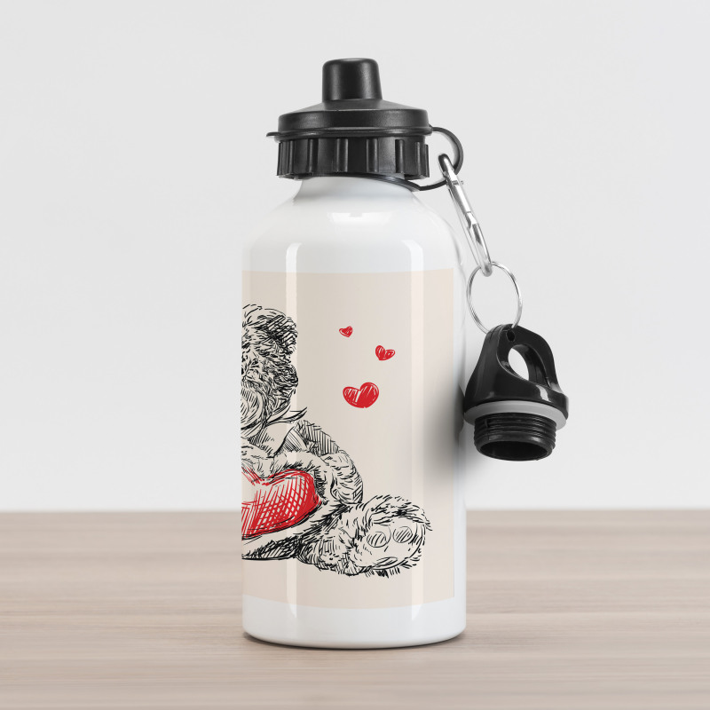 Detailed Teddy Bear Aluminum Water Bottle