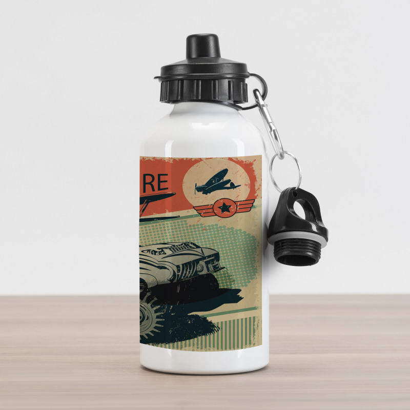 Strong Vehicle Planes Aluminum Water Bottle