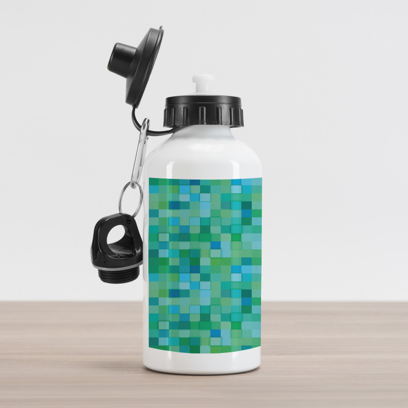 Cube Pattern Vibrant Color Aluminum Water Bottle