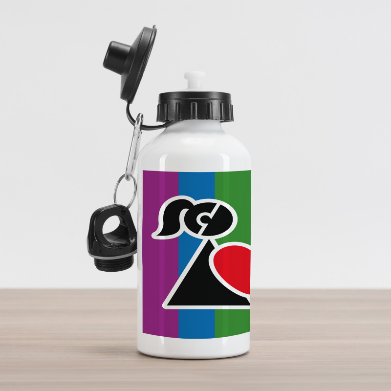 Love Wins Gay Couple Aluminum Water Bottle