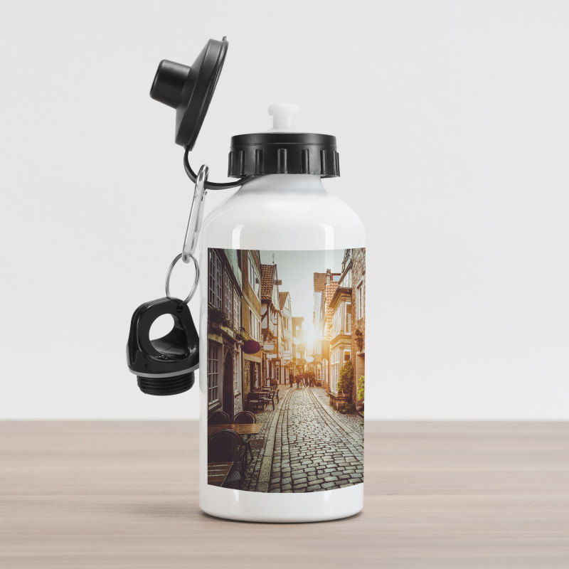 Scenes from Europe Vintage Aluminum Water Bottle