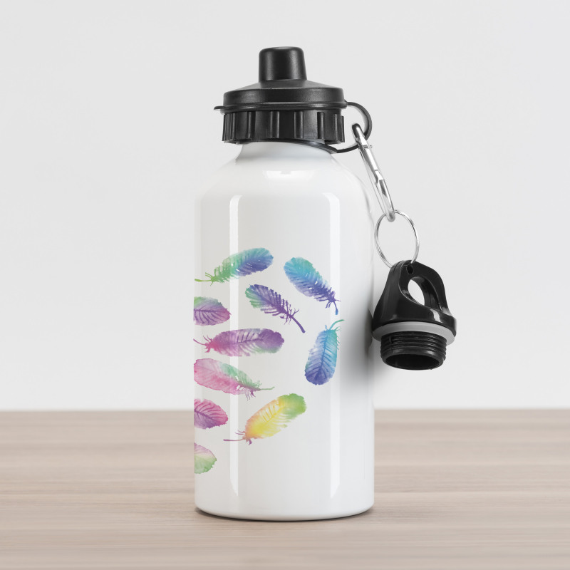 Romantic Plumage Design Aluminum Water Bottle