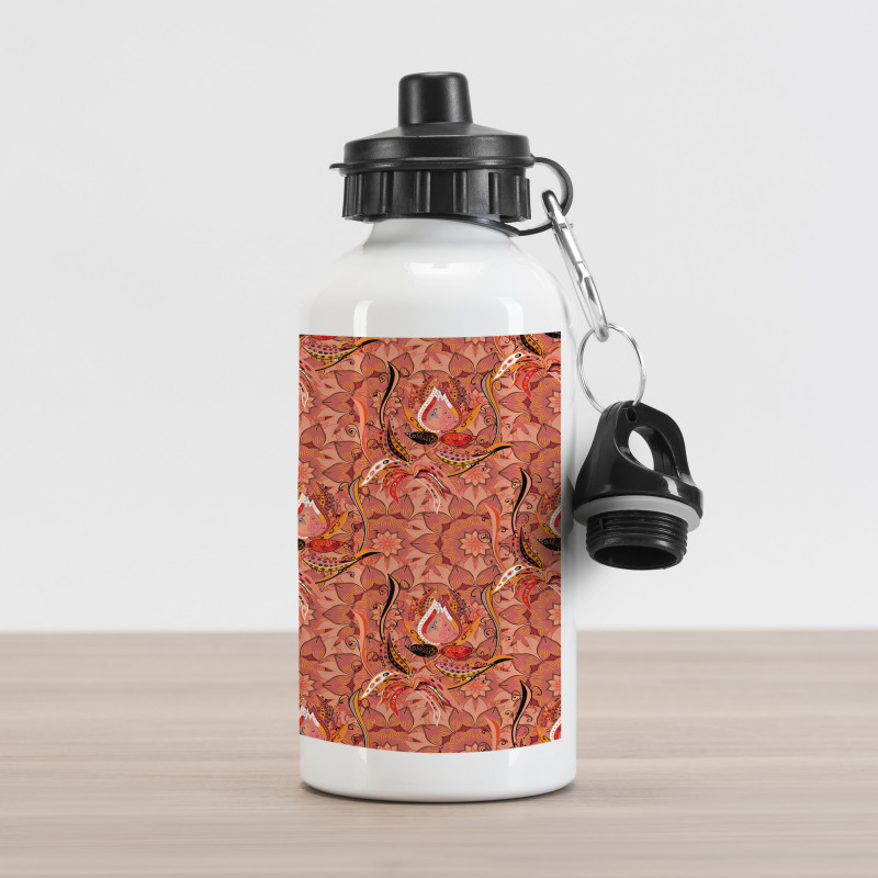 Floral Vibrant Drawing Aluminum Water Bottle