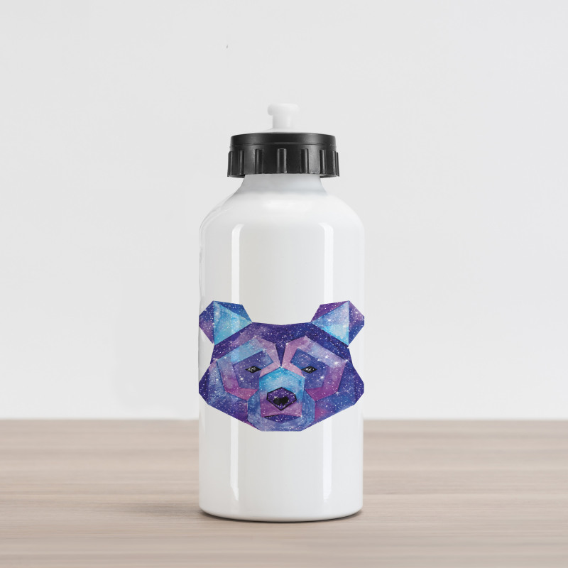 Cosmic Polygonal Portrait Aluminum Water Bottle