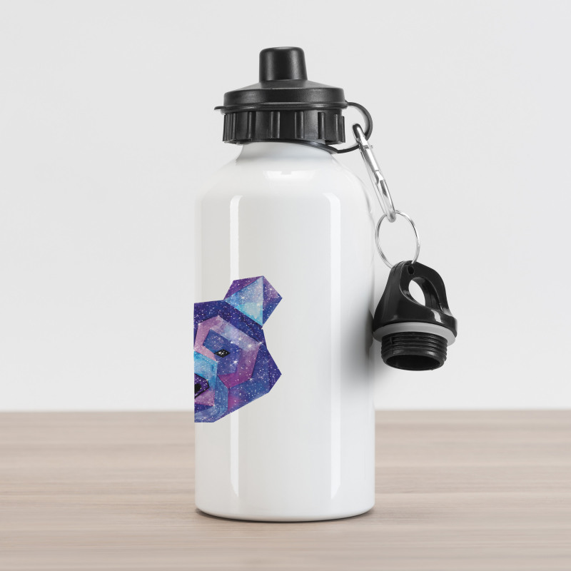 Cosmic Polygonal Portrait Aluminum Water Bottle