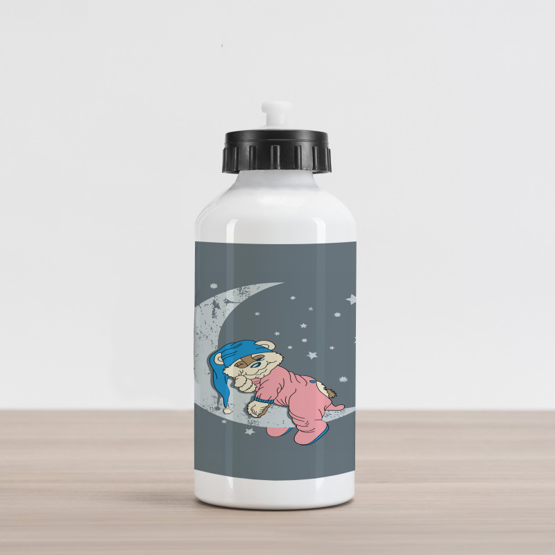 Baby Sleeping on the Moon Aluminum Water Bottle