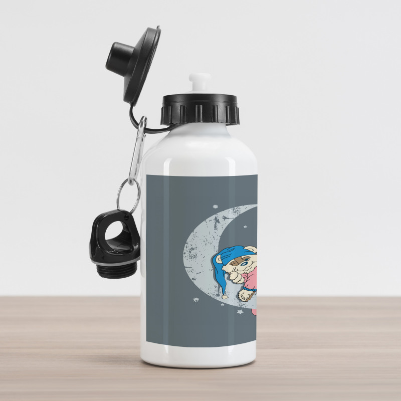 Baby Sleeping on the Moon Aluminum Water Bottle