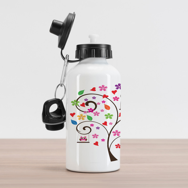 Fresh Spring Tree Curly Aluminum Water Bottle