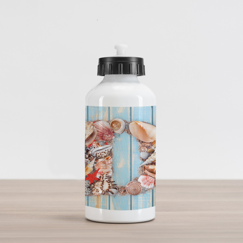 Marine Themed Alphabet Aluminum Water Bottle