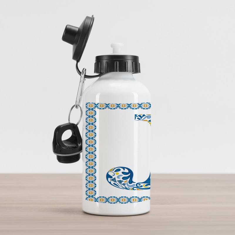 Graphic Illustration J Aluminum Water Bottle