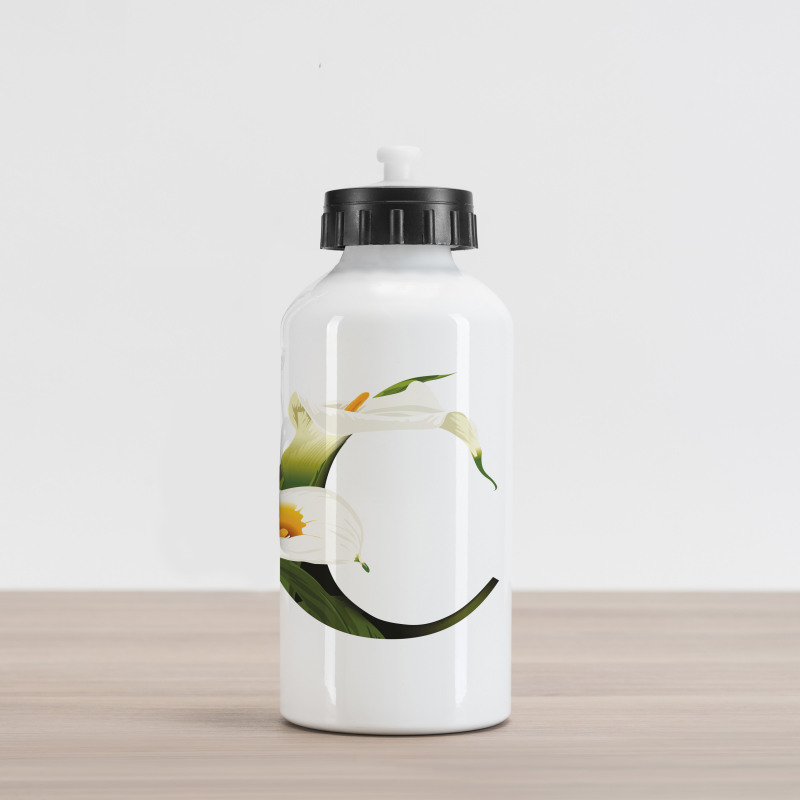 Calla Lilly Flower Aluminum Water Bottle