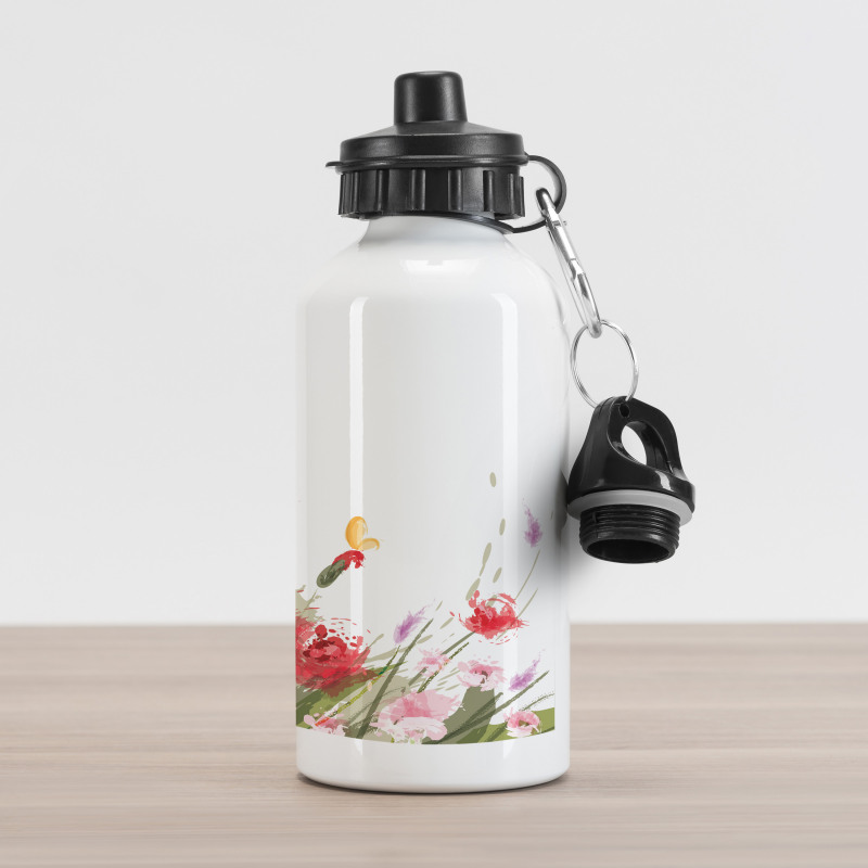 Floral Botany Aluminum Water Bottle