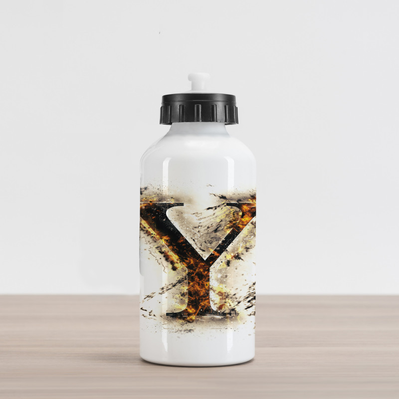 Burning Grunge Aluminum Water Bottle