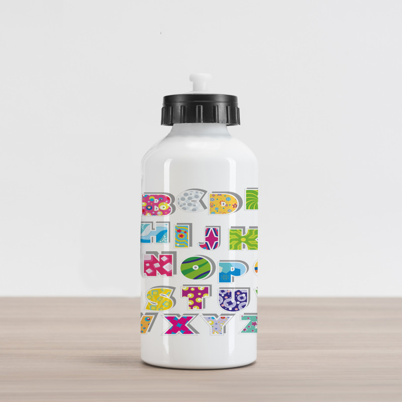 Alphabet Set Colorful Aluminum Water Bottle