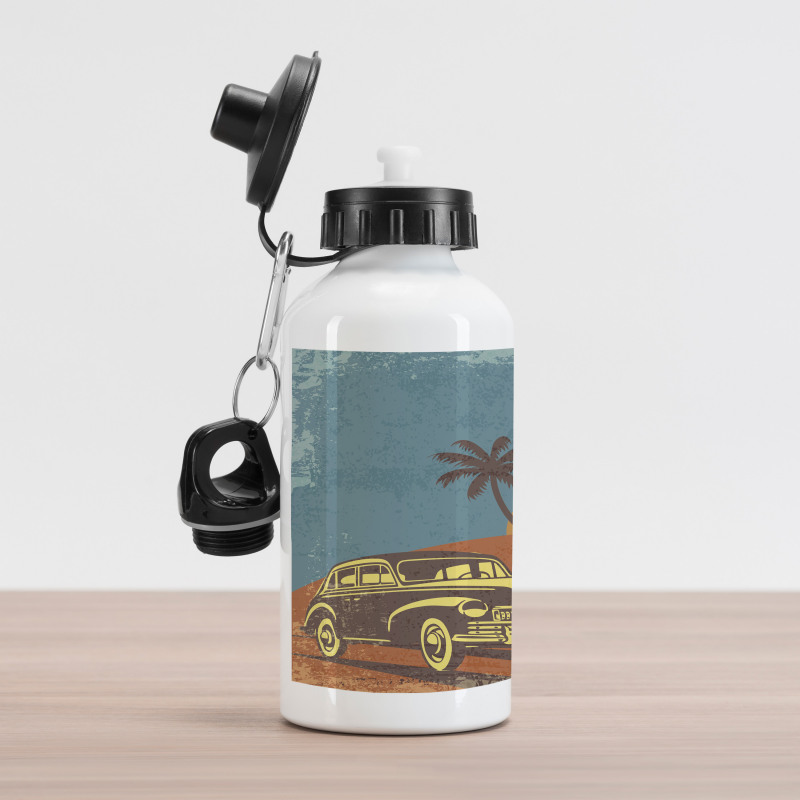 Vintage Ride on the Beach Aluminum Water Bottle