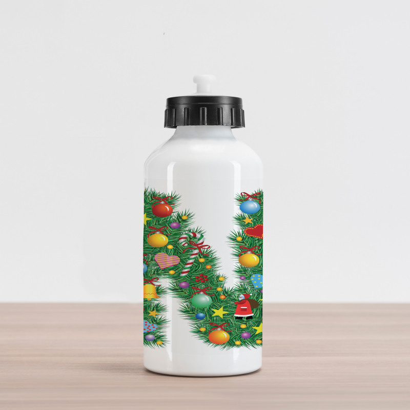 Capital N Pine Leaves Aluminum Water Bottle