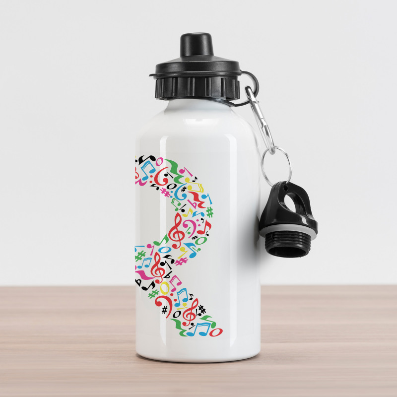 Cool and Musical Font Aluminum Water Bottle