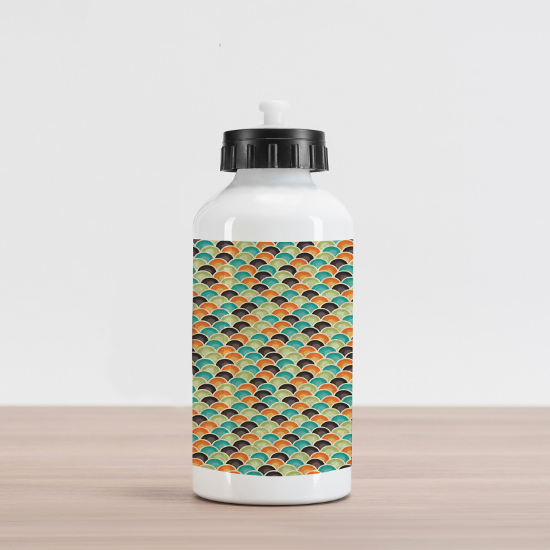 Colorful Half Circles Aluminum Water Bottle