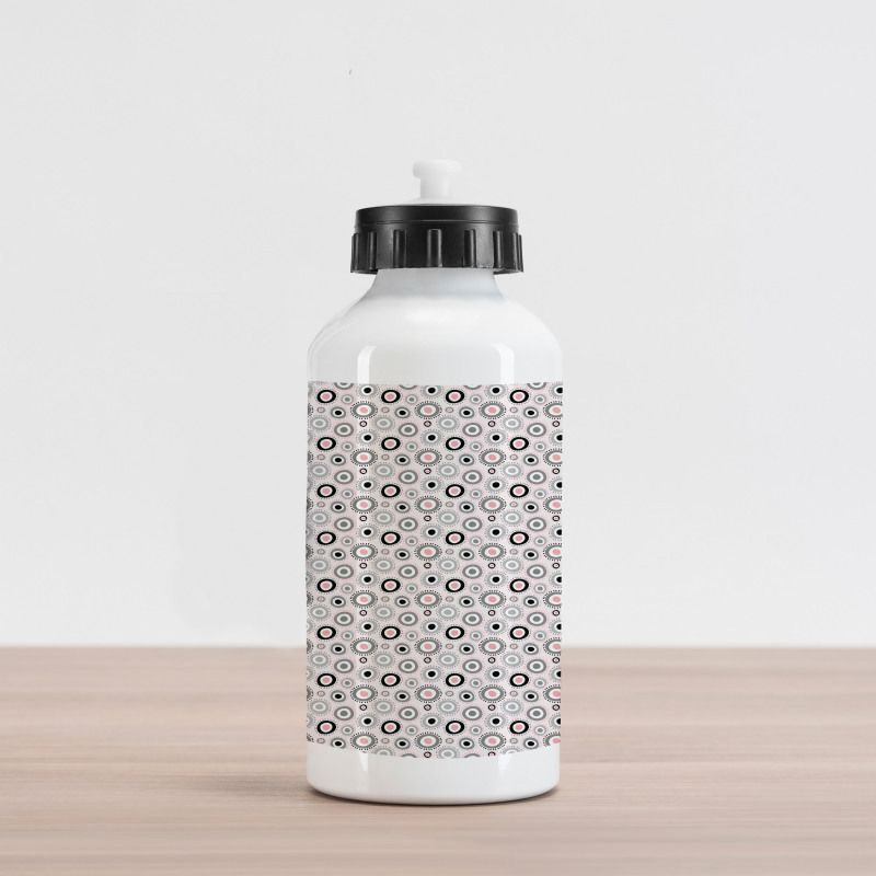 Circlular Doodles Aluminum Water Bottle