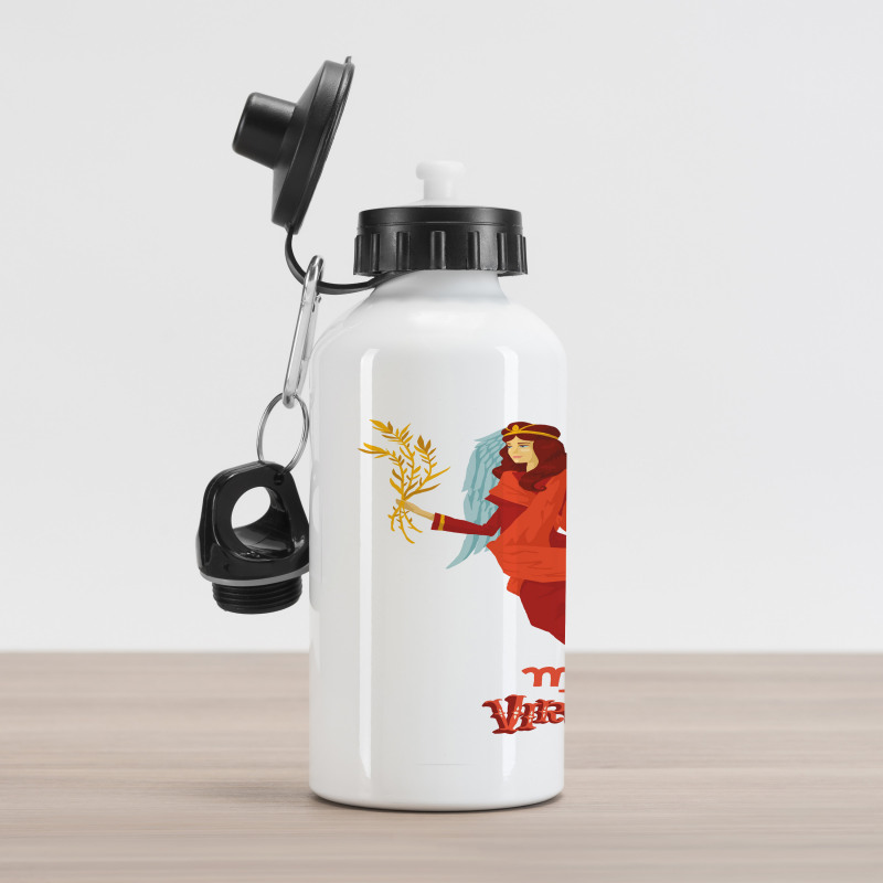 Woman with Wings Dress Aluminum Water Bottle