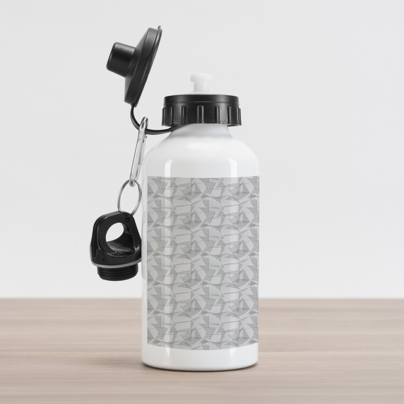 Curvy Lines Artwork Aluminum Water Bottle